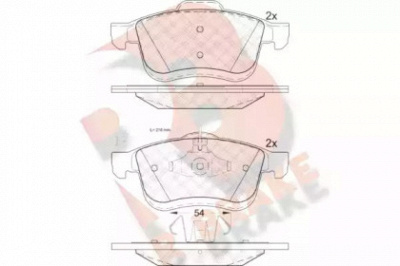 R BRAKE rb1903 -  Комплект тормозных колодок, дисковый тормоз